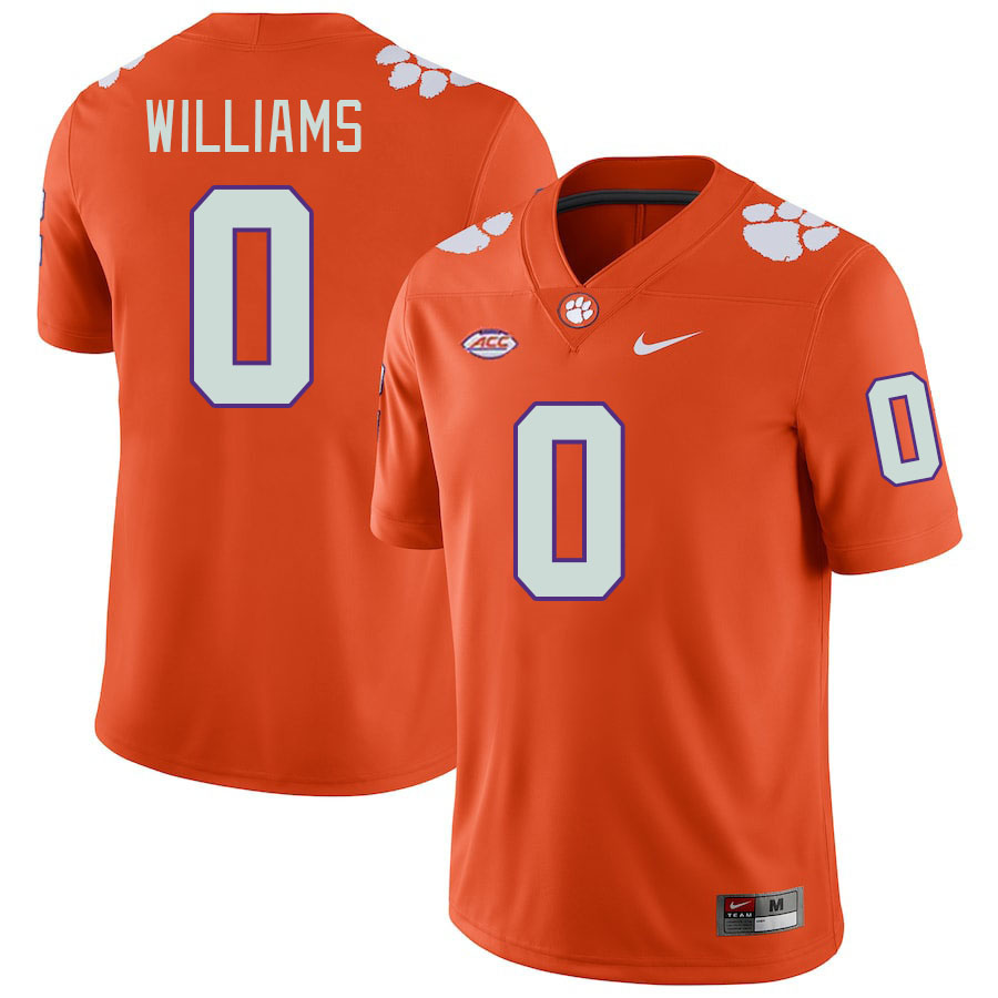 Men's Clemson Tigers Antonio Williams #0 College Orange NCAA Authentic Football Stitched Jersey 23IC30ZI